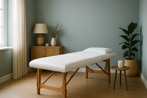 Table de massage installée à domicile