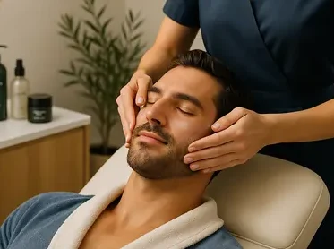 Le soin du visage pour homme : Au masculin en cabinet à Lille ou à domicile